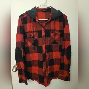 Empire size large plaid shirt